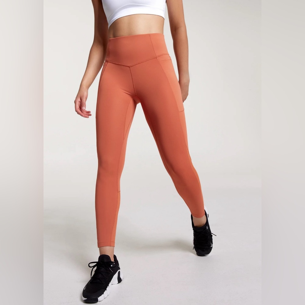 NWT CALIA Women's Energize Mesh 7/8 High Rise Legging - Apricot Aura - Size XS‎